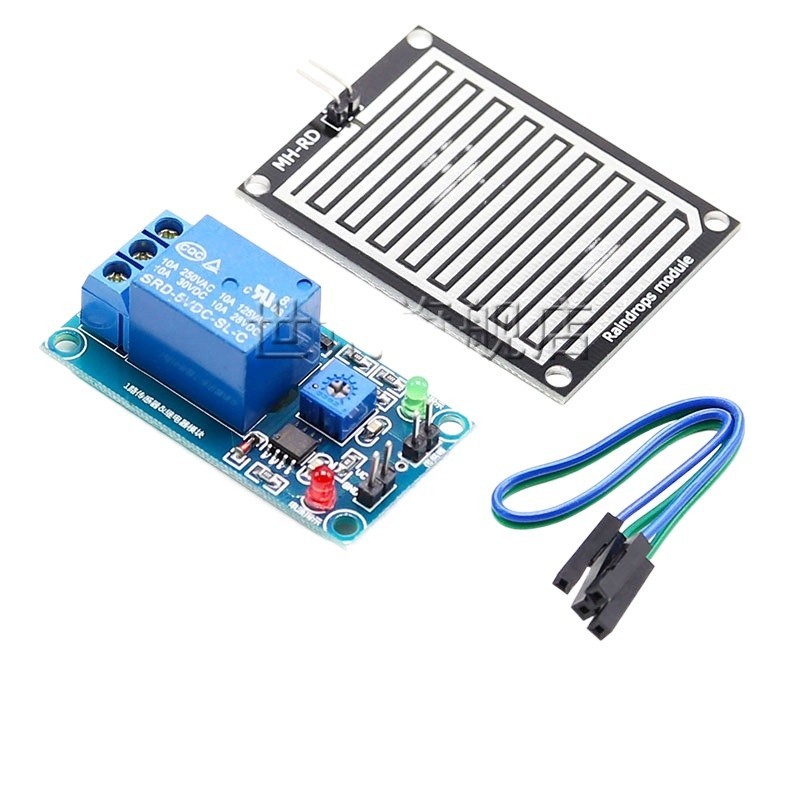 5V 12V raindrop relay control module raindrop/rain sensor board leaf ...