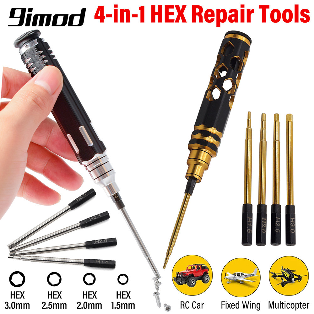 9IMOD RC Hex Driver Set 4-in-1 Hex Allen Screwdriver Kit 1.5mm 2.0mm 2 ...