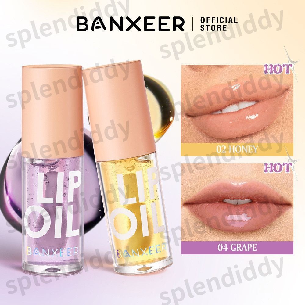 Banxeer Plump Shiny Crystal Lip Oil Moisturizing Lightweight Reduce Lip ...