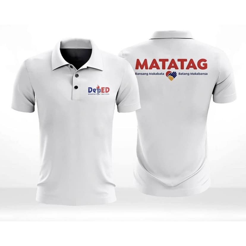 DEPED MATATAG POLO SHIRT DESIGNS WHITE T SHIRT | Shopee Philippines