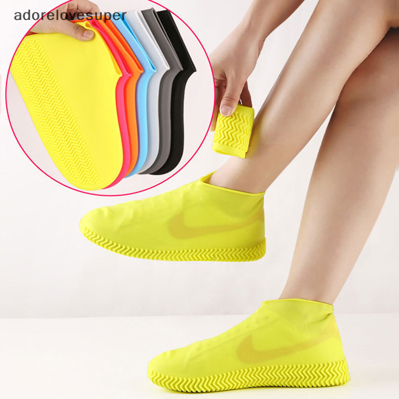 AD1PH Silicone Rain Shoe Covers Anti-slip Wear-resistant Waterproof ...