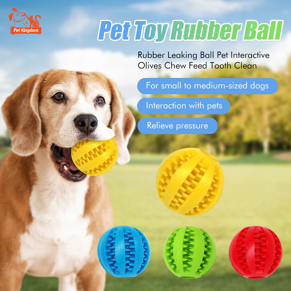 COD Pet Toys Stretch Rubber Dog Toy Rubber Spilling Ball Leaking Ball