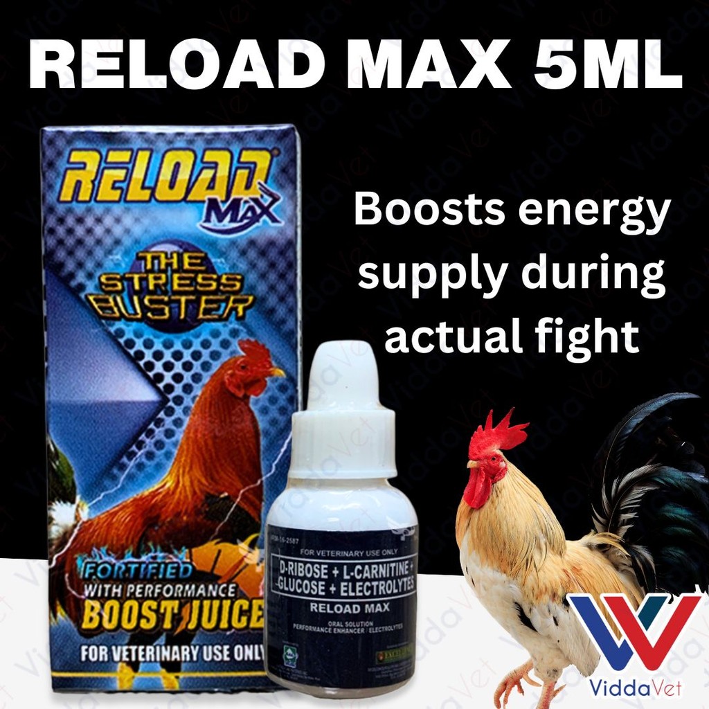 5ml RELOAD MAX Performance Enhancer For Cocks supply of energy during ...