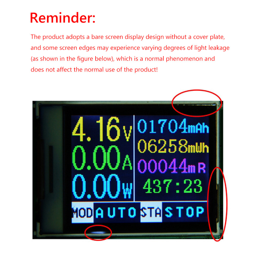 Type-C Internal Resistance Tester Module with Charging Function LCD ...