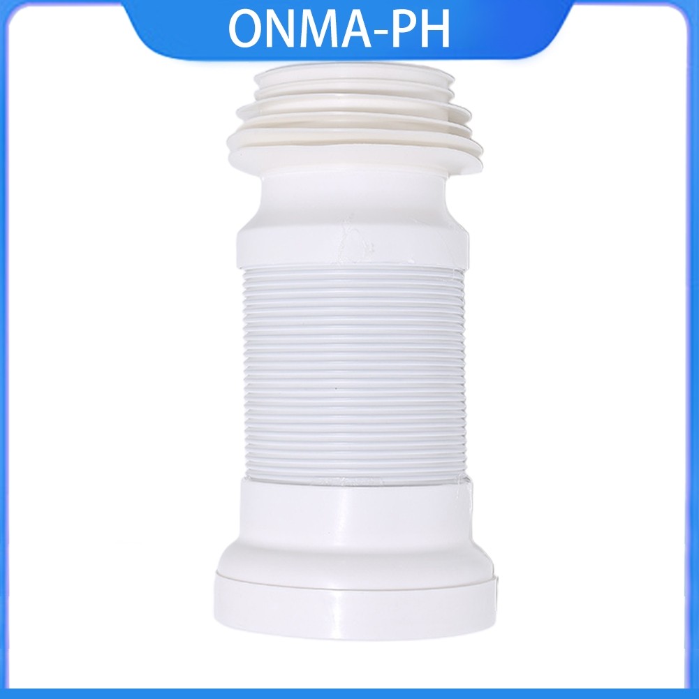 (ONMA-PH) White PVC Flexible WC Pan Connector Toilet Waste Long 250mm ...