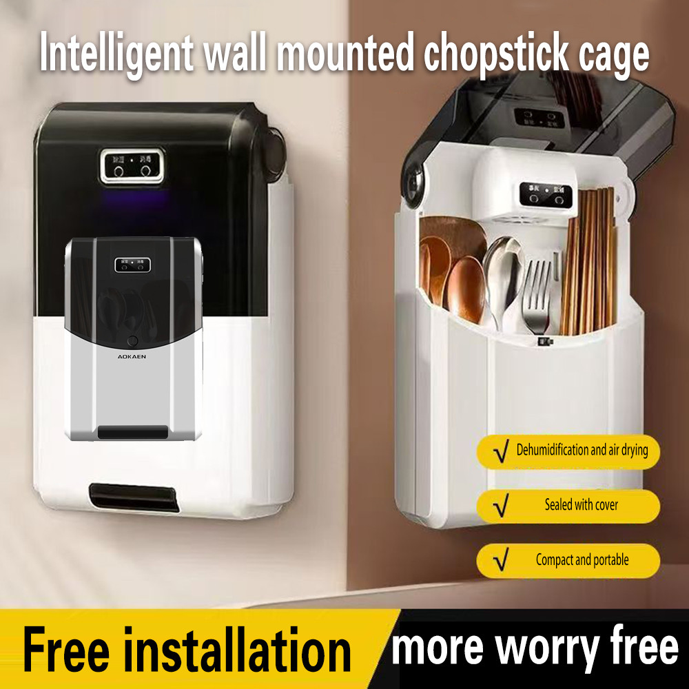 Wall Mounted 2025 UV Disinfection Cabinet Spoon Fork Kitchen Chopstick ...