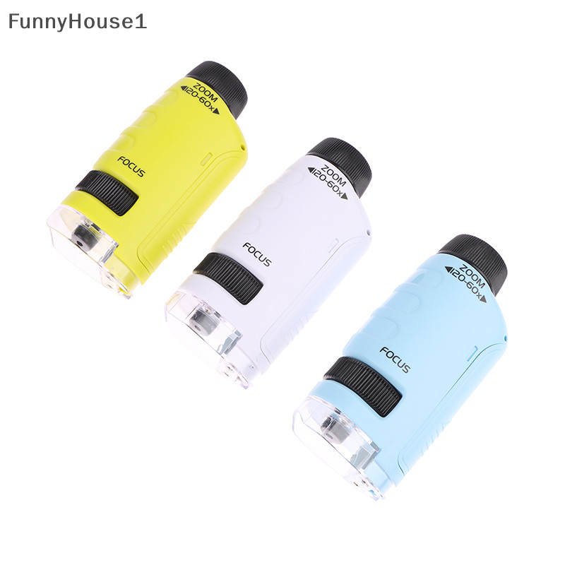 FH LED Lighted Pocket Microscope Kids Outdoor Science Props 60x-120x ...
