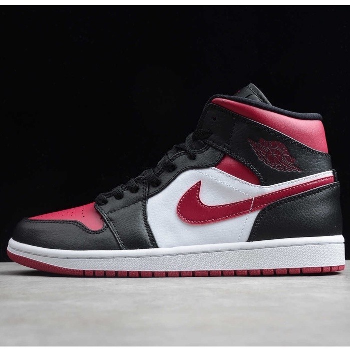 Air Jordan 1 Mid Bred Toe Men And Women Basketball Shoes AJ Sport Shoes ...