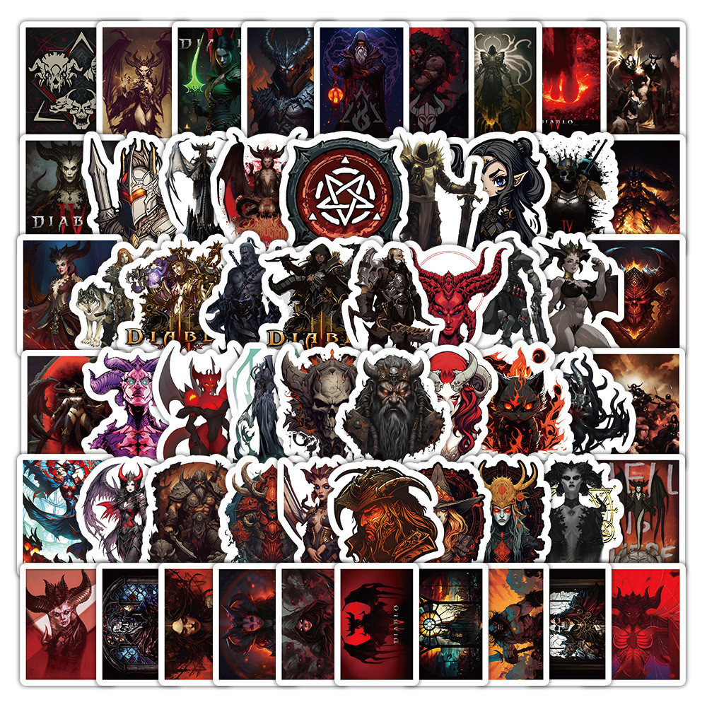 100 pcs Diablo Classic Video Game Waterproof Scrapbook Stickers ...