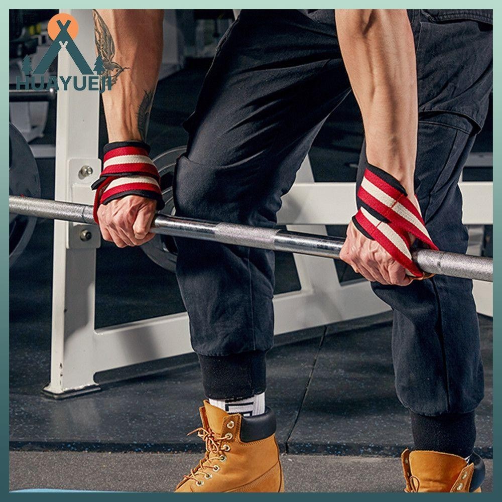 HUAYUEJI Figure 8 Weight Lifting Straps Women men Pull-ups Horizontal ...