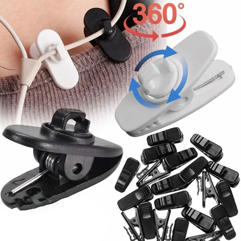 1/2/3Pcs 360° Rotation Earphone Cord Fixed Clips - Universal Cable Anti ...