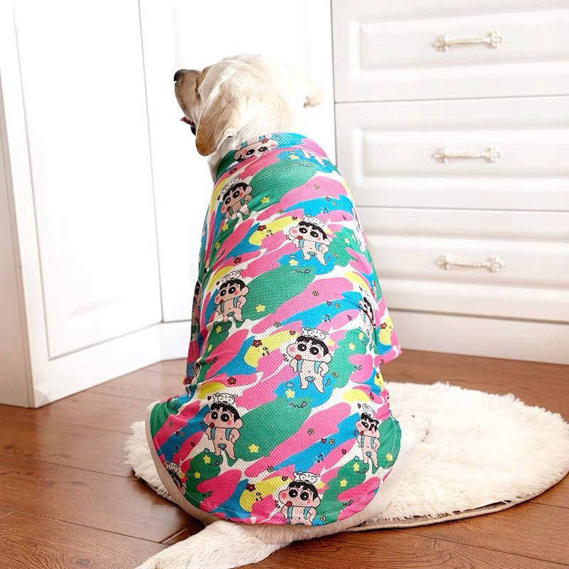 Dog Pet Clothes Large Dog Mesh Breathable Fashion Brand Summer Thin