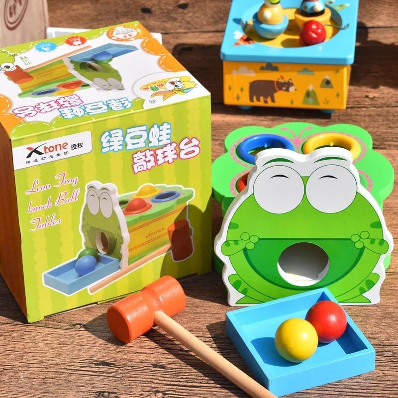 Youdele Mung Bean Frog Knocking Ball Table Children's Knocking Table ...