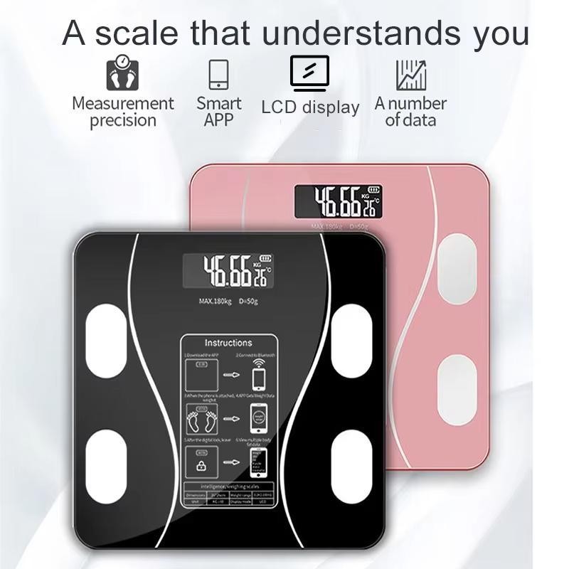 Smart Digital Scale Battery Version Bluetooth APP Body Fat Weight Scale ...