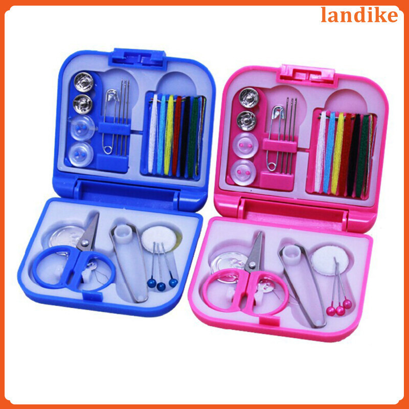 Portable Sewing Kit Mini Travel Box Sewing Tools DIY Kits Needle Home ...