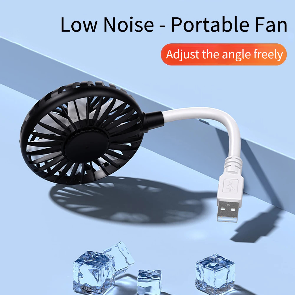 Handheld Fan USB Rechargeable Silent Cooling Power Bank Mini Play Plug ...