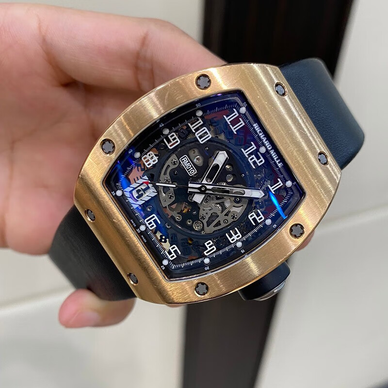 ((RM) Men's Series RM010 18k Rose Gold Automatic Mechanical Men's Watch ...