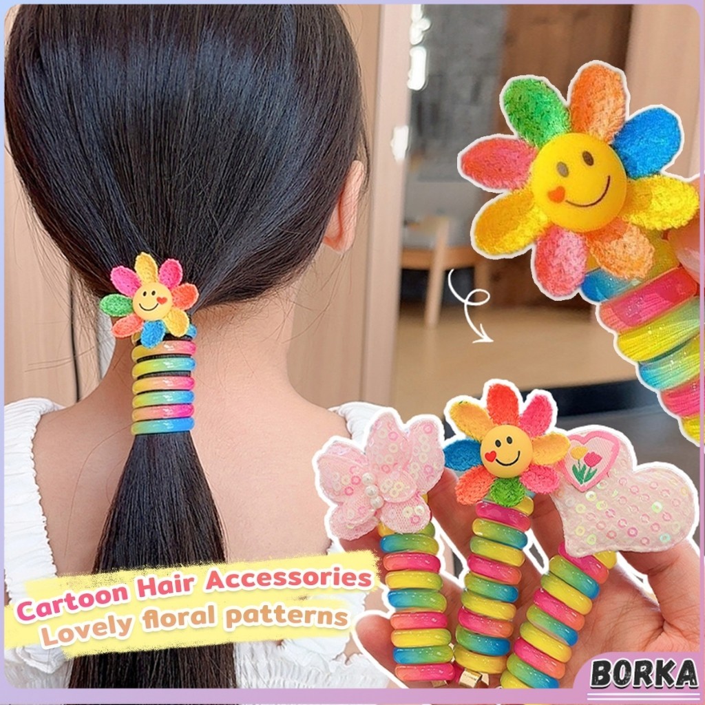 Borka Kids Girls Headband Cartoon Hair Rope Rubber Band Hair ...