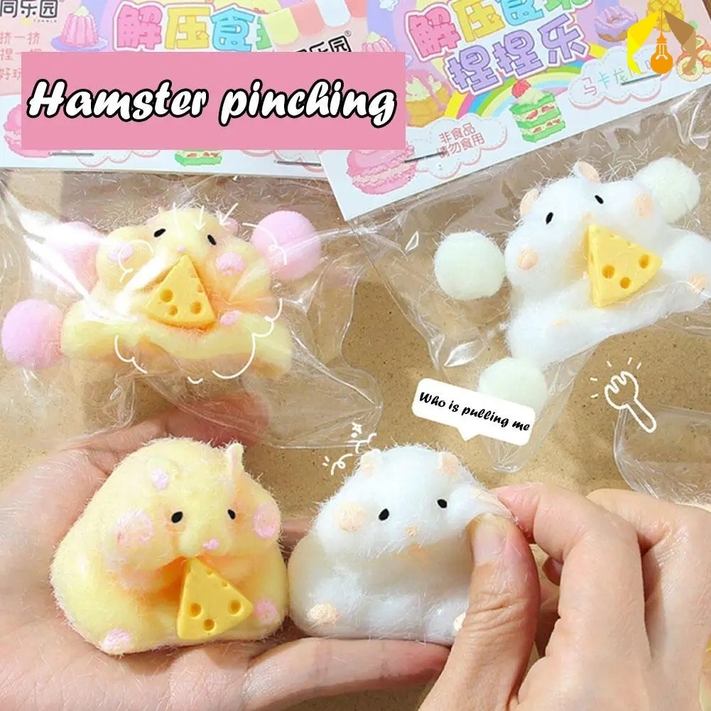 Portable Funny Hamster Stress Relief Pinch Squeeze Toys-Cute Cartoon ...