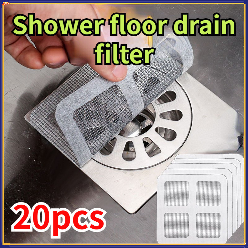 20PCS Floor drain filter / Self-adhesive toilet bathroom disposable ...