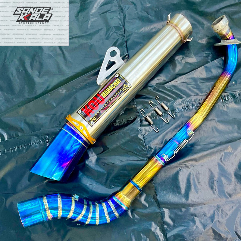 Open Spec Kou mahachai exhaust pipe for xrm 125 wave fury RS125 raider ...