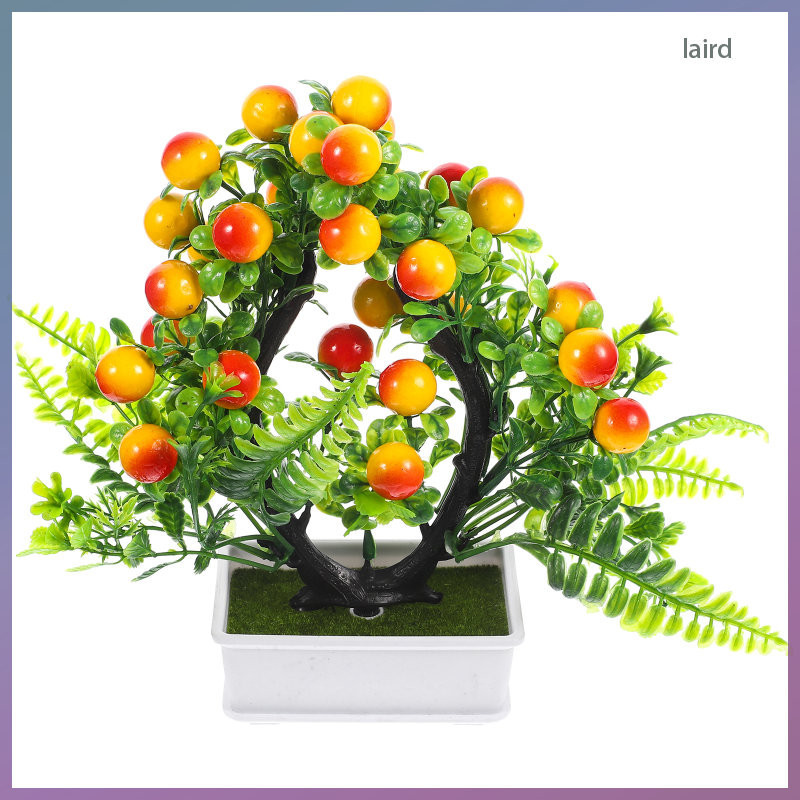 Artificial Cherry Small Potted Plants Decor Simulation Fruit Tree ...