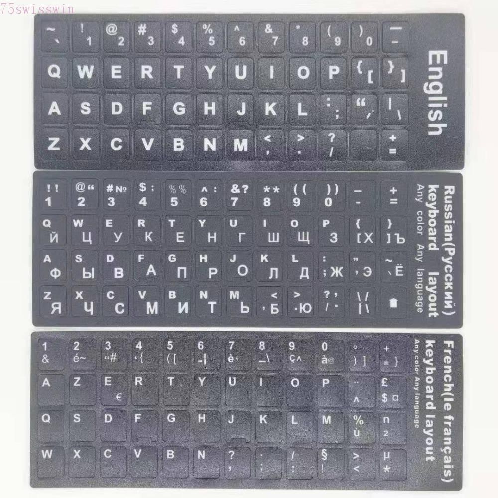 SWISSWIN Keyboard Stickers Arabic Japanese Alphabet Layout Laptop PC ...