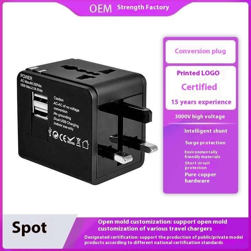 Travel conversion socket conversion head USB conversion plug | Shopee ...