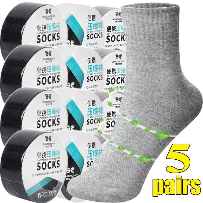 Men Business Trip Portable Socks / Summer No Wash Compression Sock ...
