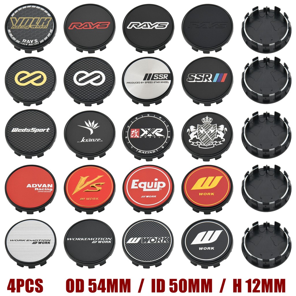 54mm Rim Cap RAYS WORK EQUIP ENKEI SSR XXR Wheel Cover Hub Caps Wheel ...
