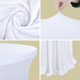 Hotel Bar Cocktail Table Cloth Solid Color Elastic Cocktail Table Skirt ...