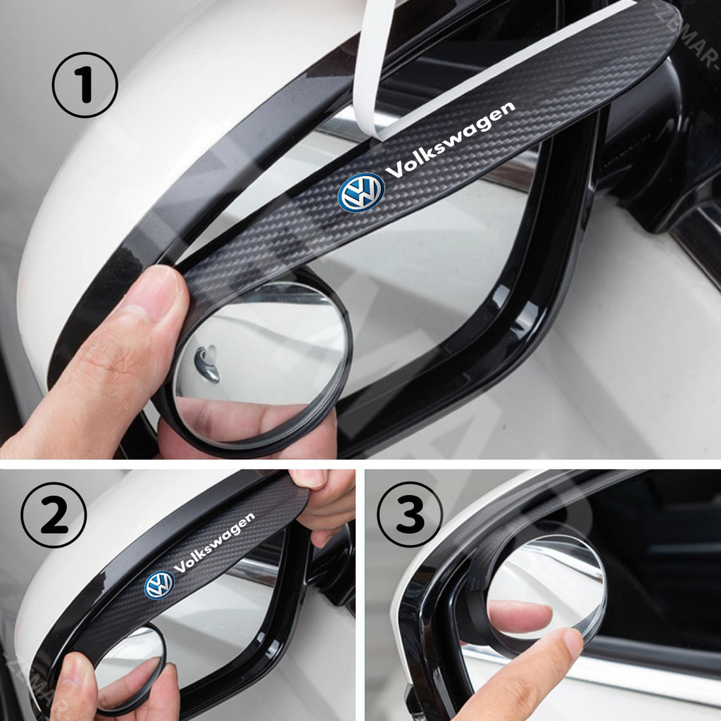 2 Pcs/Set Car Rear View Mirror Rain Eyebrow Visor Blind Spot Rearview ...