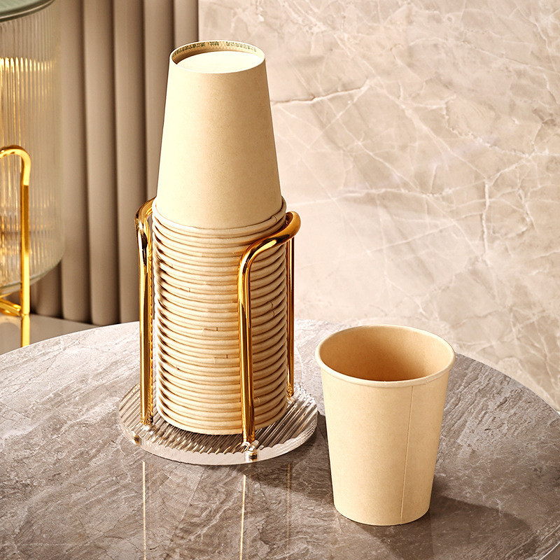 Acrylic Disposable Cup Holder Storage Shelf Water Tea Cups Dispenser ...