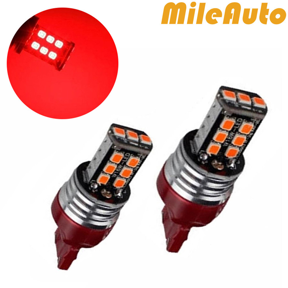 GG+Car Brake Tail Light LED Red 7443 Socket Bulb T20 15LED Brand New