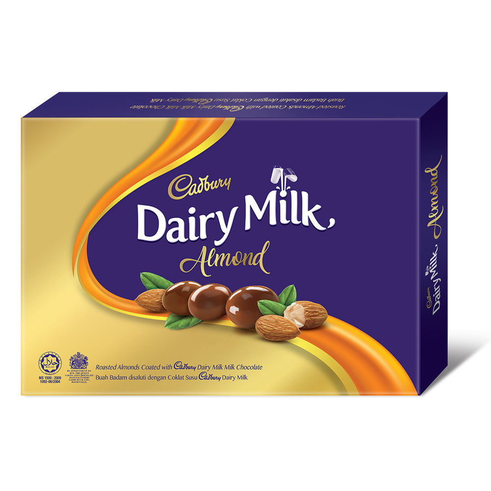 Cadbury Dairy Milk Chocolate Roasted Almonds Coated Panned 180G ...