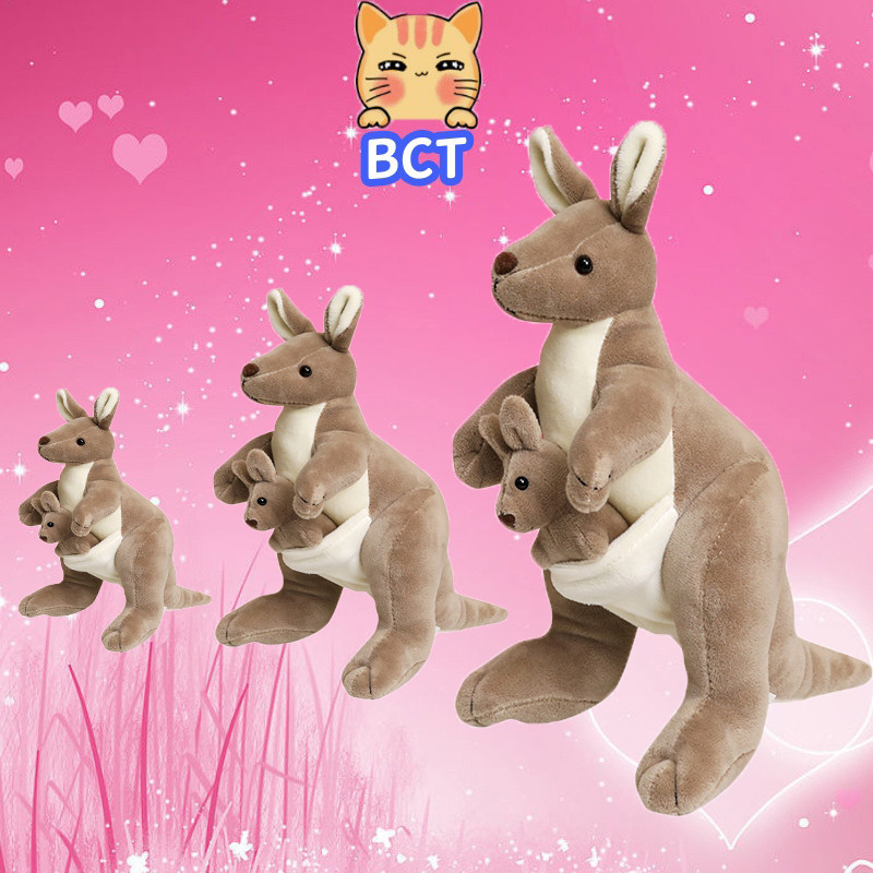 BCT Kangaroo Plush Toys Cute Kangaroo Figurines Stuffed with Plush ...