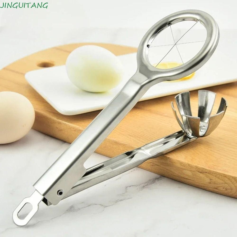 JINGUITANG Egg Cutter, Stainless Steel Section Divider Egg Slicer ...