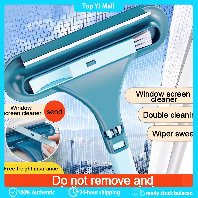 3 In 1 Multi-Functional Window Screen Cleaner Brush With Long Handle ...