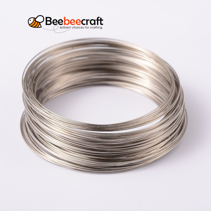 1Set Memory Wire for Bracelet Making Steel Platinum Color 65mm Wire : 0 ...