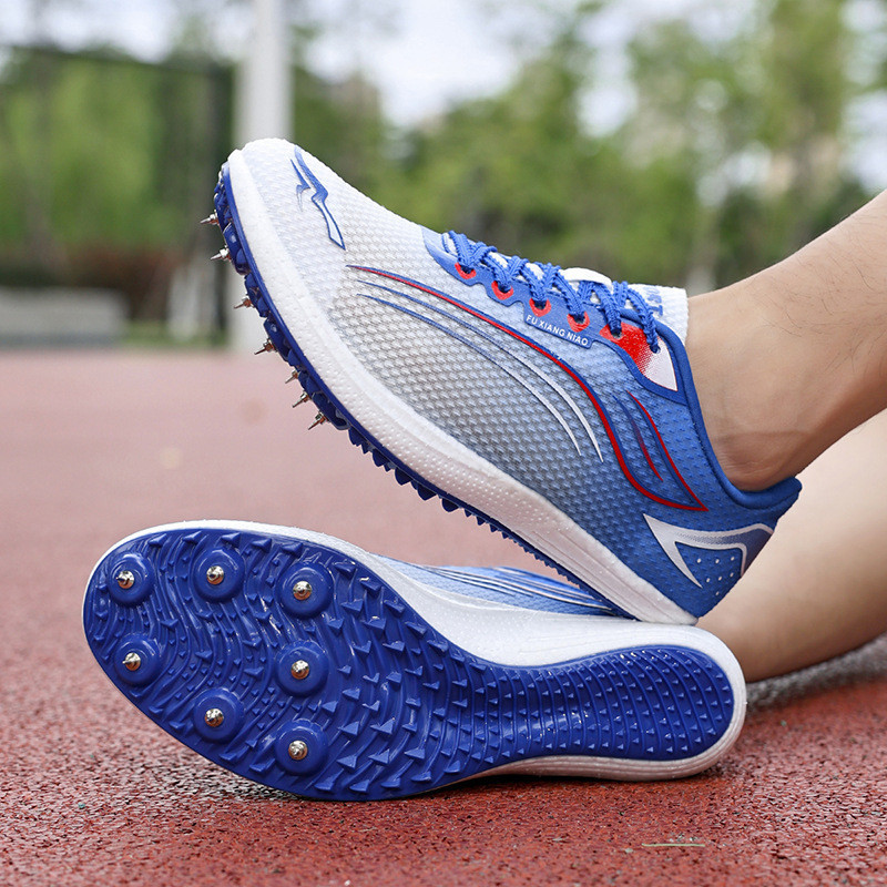 BLOSSS Track And Field Spikes Shoes Mens Womens 8 Nails Lace Up - View #5