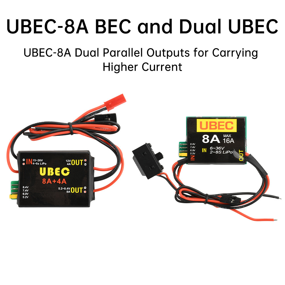 Pcbfun Receiver Independent Power Supply Module 2S-8S 6-36V UBEC-8A BEC ...