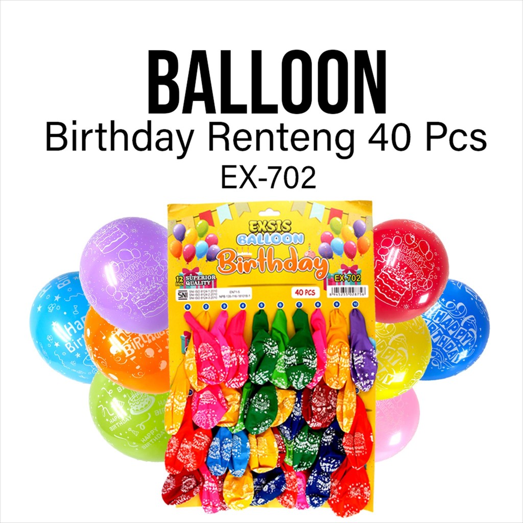 40pcs Renteng Balloons / Balloons / 40pcs Exsis Renteng Balloons ...