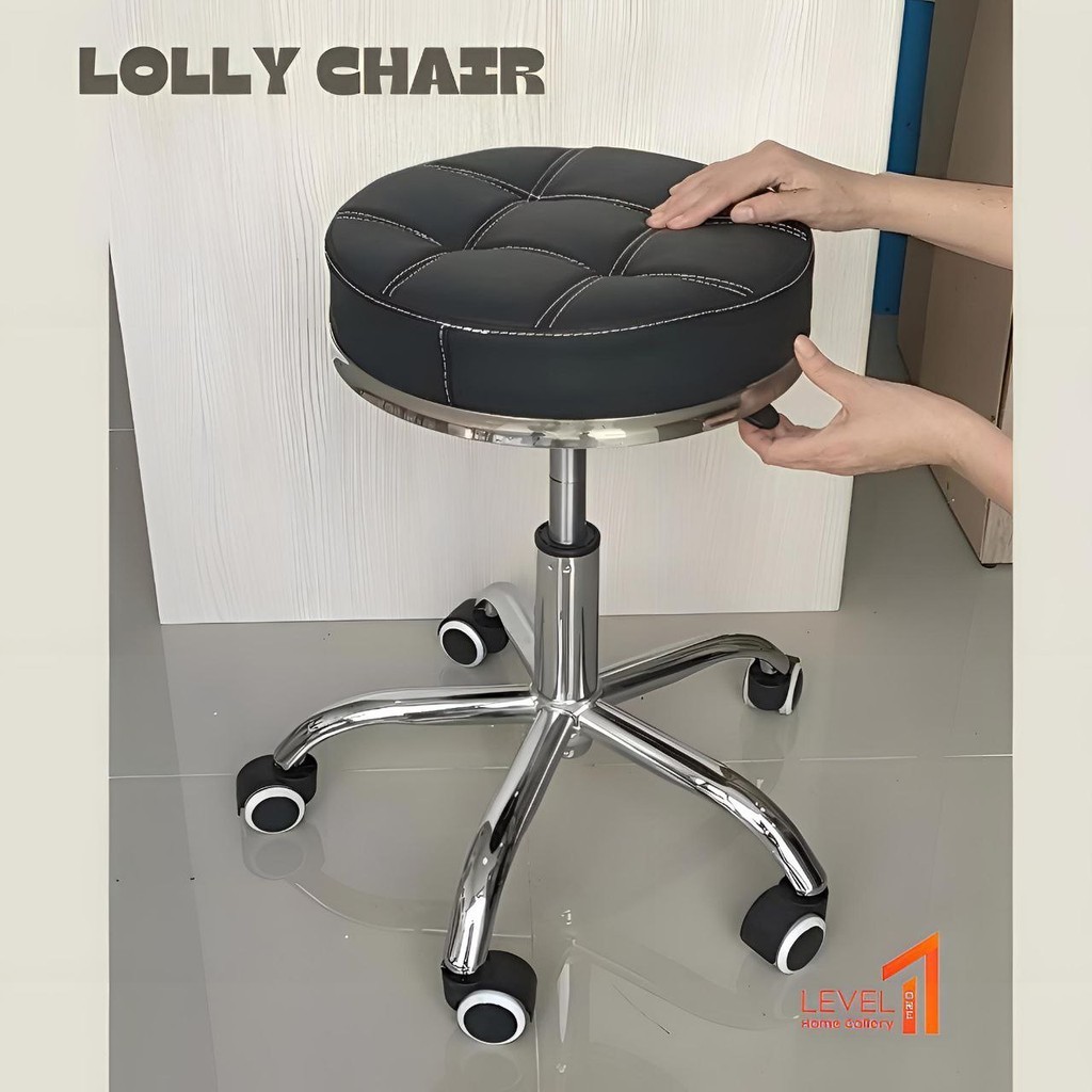 Lolly Minimalist Black Mini Bar Chair | Swivel Cafe Chairs ...