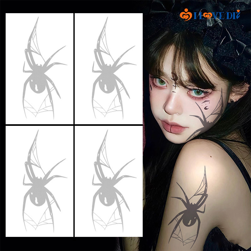 Spider Pattern Herbal Tattoo Stickers Waterproof Temporary Man Body Art ...