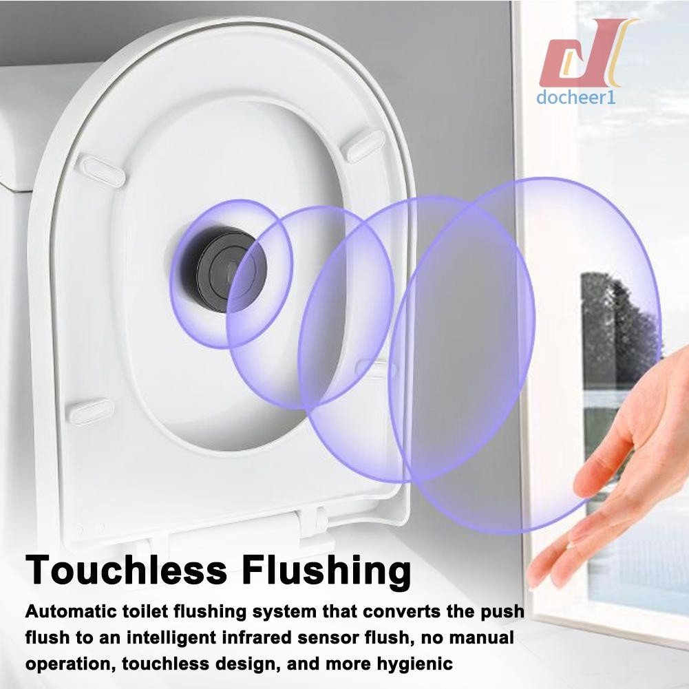 Touchless Sensor Toilet Flusher Kits Lavatory Bidet Push Button ...