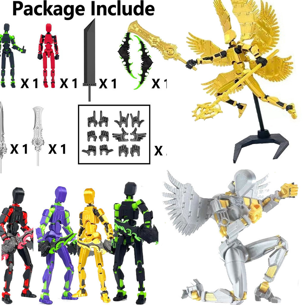 Lucky 13 Action Figure Dummy 13 Joint Movable Illidan devil 3D Printer ...
