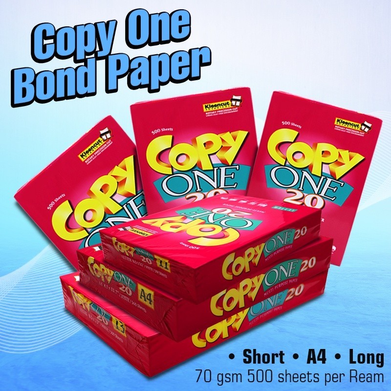 Copy One 70gsm Bond Paper White Inkjet For School And Office Use 500 ...
