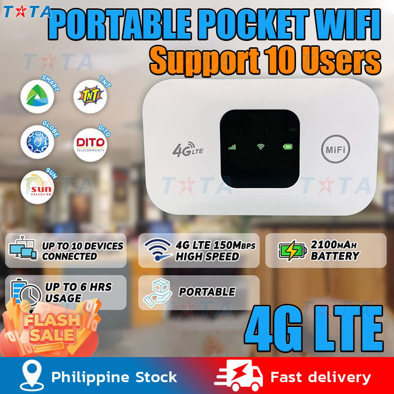 4G Pocket WiFi Router 150Mbps 4G Wireless Router (FREE USB /Battery ...