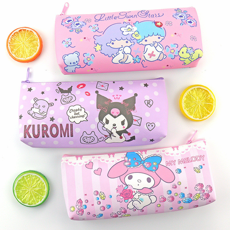 Melody Pencil Box Kawaii School Pouch Pencil Cinnamoroll PU Leather ...