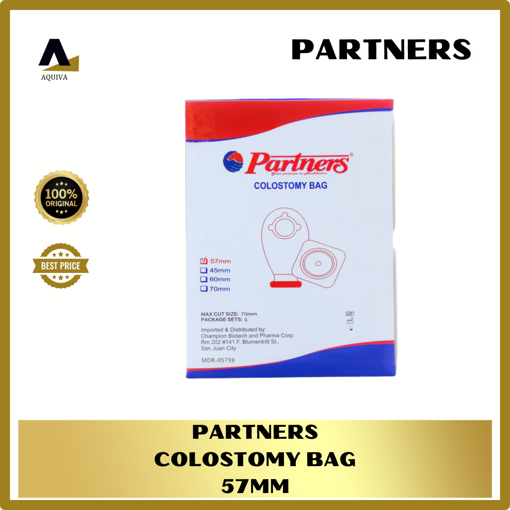 Partners Colostomy Bag 57mm with clip, base and bag(1 BOX) | Shopee ...